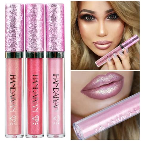 Glitter Lip Gloss Diamond Shimmer Lip Tint Purple Pink Lipgloss Tint ...