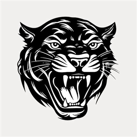 Fierce Roaring Tiger Head Illustration Premium Ai Generated Vector