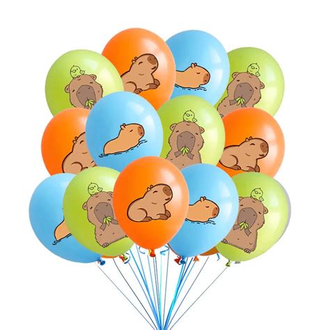 Adet Capybara Do Um G N Balon Parti S Slemeleri Turuncu Mavi