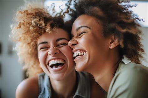 Premium AI Image Lovely Lesbian Couple Having A Good Time Practicing Mindfulness Meditation