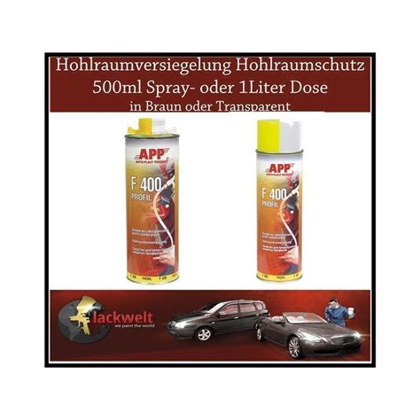 APP F400 Hohlraumversiegelung 500ml Spraydose braun - Auswuchtwelt -, 5 ...