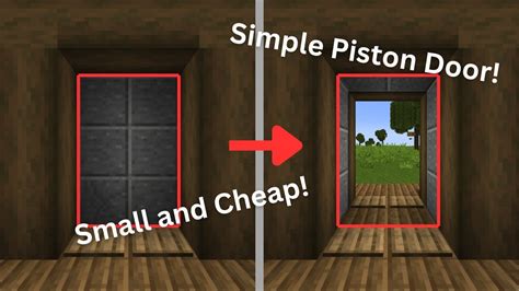 How To Build An Easy 2x3 Piston Door In Minecraft Youtube