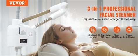 Vevor Professional Facial Steamer 3 In 1 Hotcold Ozone Mist Facial