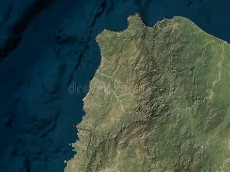 Ilocos Norte Philippines Low Res Satellite No Legend Stock