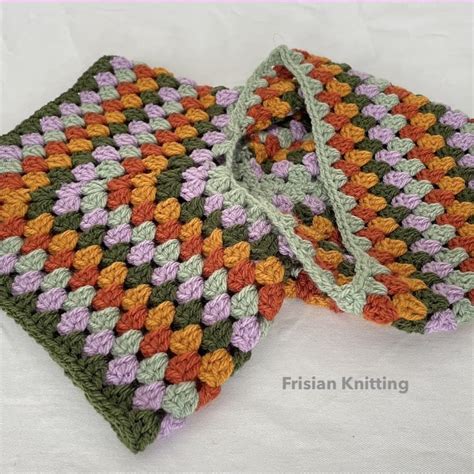 Granny Poncho Autumn Frisian Knitting