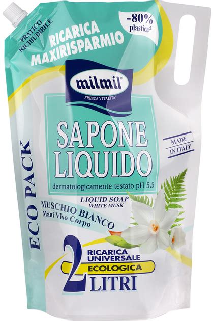 Жидкое мыло MilMil Белый мускус запаска 2 л (8004120909498) – купить ...