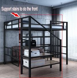 Wrought Iron Elevated Adult Attic Style Second Floor Upper Bed And