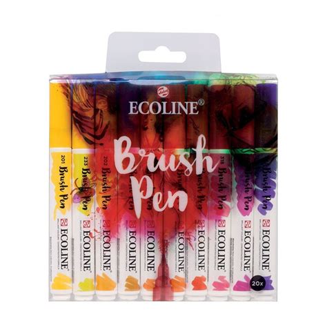 Маркер акварельный Ecoline, набор 20 шт, ассорти - купить с доставкой ...