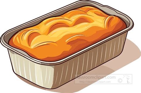 Bread Clipart-banana bread in a baking loaf pan