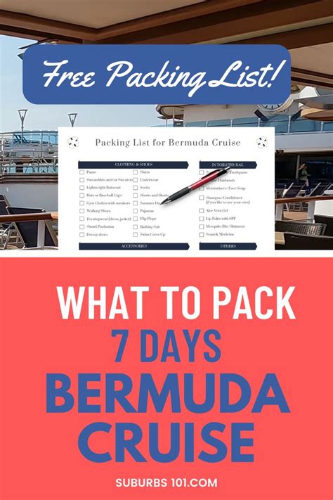 Free Bermuda Cruise Packing List Printable In 2024 Bermuda Cruises