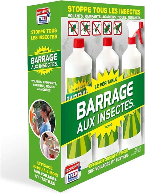 W2000 Barrage Aux Insectes 3x1l Avec 3 Bouchons De Sécurité 1