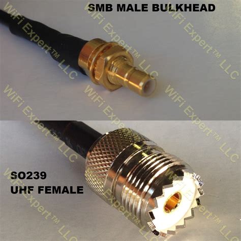 Rg Smb Male Bulkhead To So Uhf Female Coaxial Rf Pigtail Cable