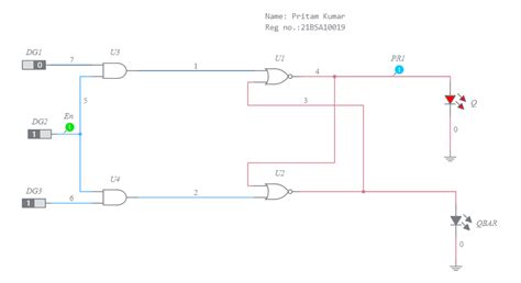 Sr Latch Using Nor Gate Multisim Live