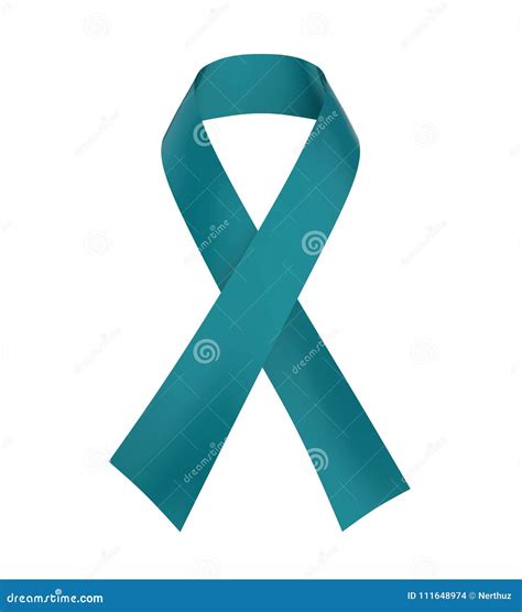 Teal Ribbon Ovarian Cancer Awareness Stock De Ilustración Ilustración De Forma Cervical