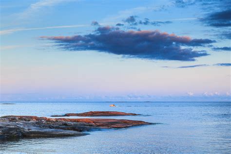 Fotokonst Natur Sk Rg Rd Klippa Sk R Vid Havet Sk Rg Rden Mats