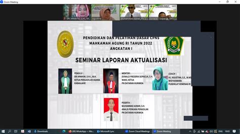 PA Kabanjahe KETUA PA KABANJAHE DITUNJUK SEBAGAI PENGUJI PADA SEMINAR