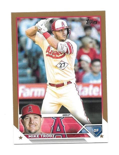 2023 Topps Series 1 MIKE TROUT Gold Parallel 2023 LOS ANGELES ANGELS