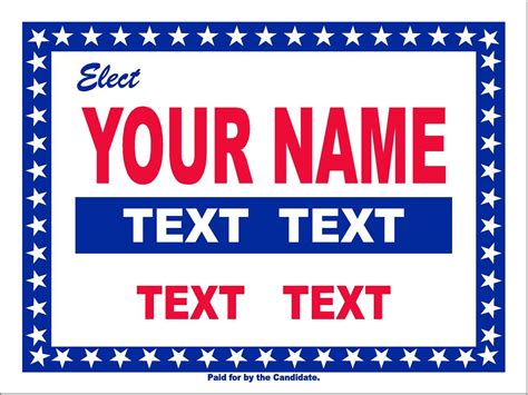 Political Yard Sign Templates - A.G.E. Graphics