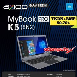 Jual LAPTOP AXIOO MYBOOK PRO K5 8N9 I5 8GB 1TB 14 FHD IPS TKDN RESMI