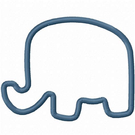 Baby Elephant Outline Template