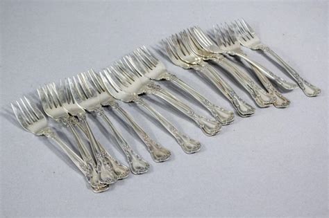 Lot Gorham Sterling Chantilly Salad Forks