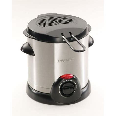 Presto Deep Fryer - 1.06 quart Oil - Brushed Stainless Steel - Walmart ...