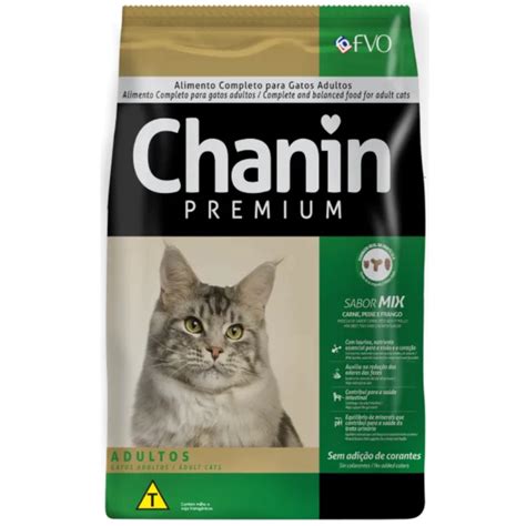 Ração Para Gato Sem Corante - Ração Chanin Mix Sem Corante Sabor Carne, Peixe E Frango Para Gatos Ad ...