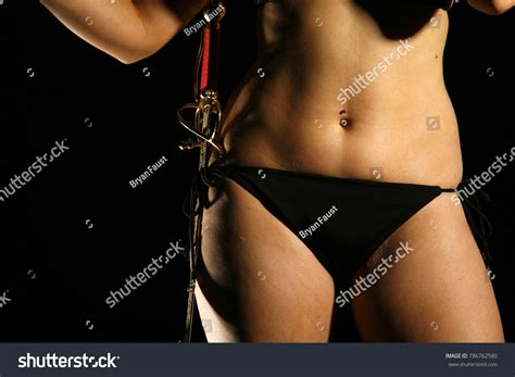 Woman Black Bikini Sword Stock Photo 786762580 Shutterstock