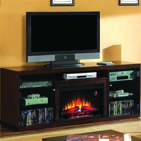 Alexander 70 Inch Electric Fireplace Media Console Midnight Cherry