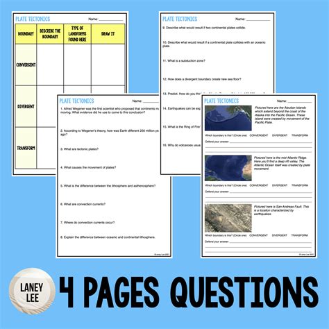 Plate Tectonics Reading Reading Comprehension Worksheets Laney Lee