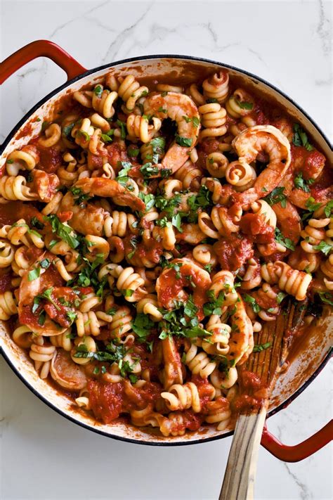 Trottole Pasta Recipe With Tomato Sauce And Shrimp CucinaByElena