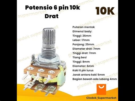 Potensio Pin K Drat Stereo Kaki Lurus Volume Mixer Youtube