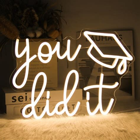 Amazon Congrats Grad Neon Sign You Did It Led Neon Light Sign