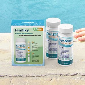 Homtiky Bandelettes De Test Pour Piscines Et Thermes 6 En 1 Test De