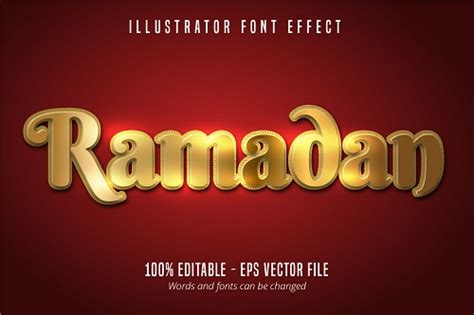 Ramadan Text Effect Font Vector free download