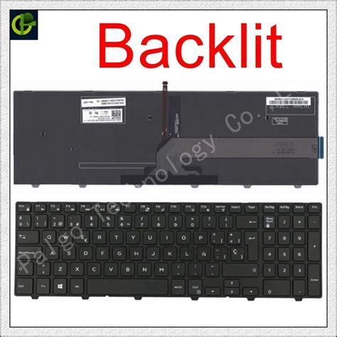 Spanish Backlit Keyboard For Dell Inspiron P26e P28e 5557 5559 7559 P39f P40f 5558 5748 5749