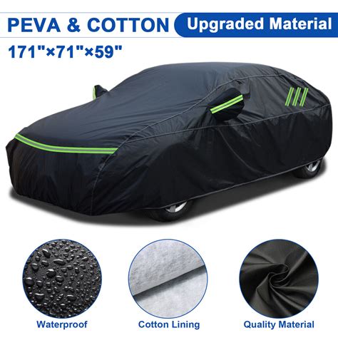 177 Waterproof Sedan Car Cover 6 Layer Pevacotton Rain Sun