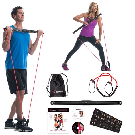 Bodygym Core System Portable Home Gym Resistance Trainer All In One Band Bar Kit Full Body