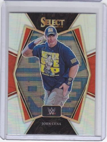 John Cena Silver Prizm Card Wwe Panini Select Ebay