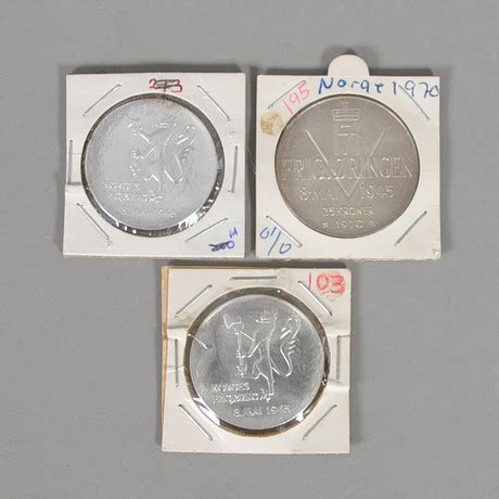 NORWAY, 3 commemorative silver coins. Coins, Medals & Stamps - Coins - Auctionet