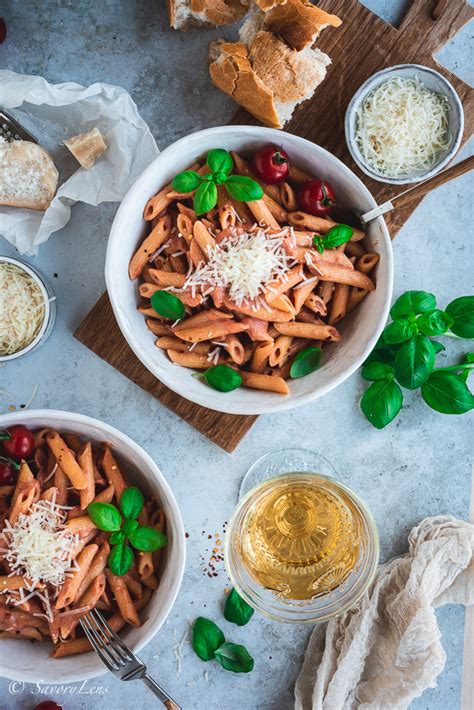 Penne Alla Vodka Pasta Mit Wodka Tomatensauce SavoryLens