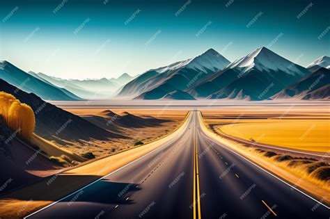 Free Photo | A road with mountains in the background