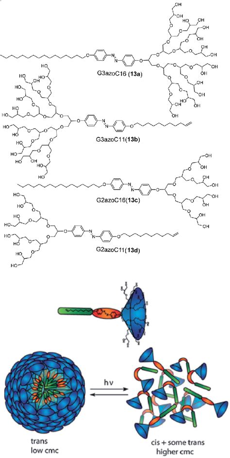 Molecular Structures Of Dendron Amphiphiles A D Containing