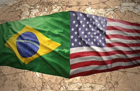 United States of America and Brazil Stock Illustration - Illustration ...