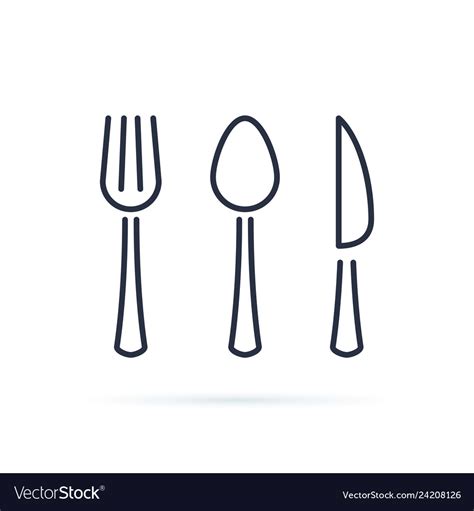 Spoon Fork And Knife Icon Cutlery Icon Royalty Free Vector