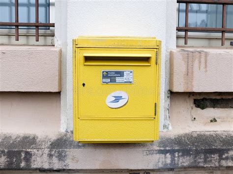 France Post Office Yellow Mailbox La Poste Editorial Photography