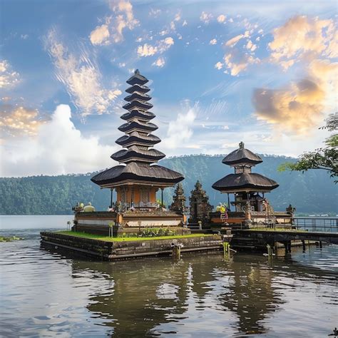 Premium Photo Ancient Pura Ulun Danu Bratan Besakih Or Famous Hindu