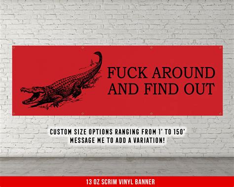 Fuck Around And Find Out Banner Poster Home Gym Decor Etsy