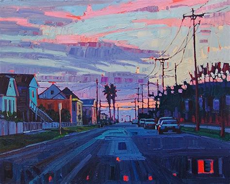 Sunrise on Ave O by Rene Wiley by René Wiley Gallery Oil 24 x 30