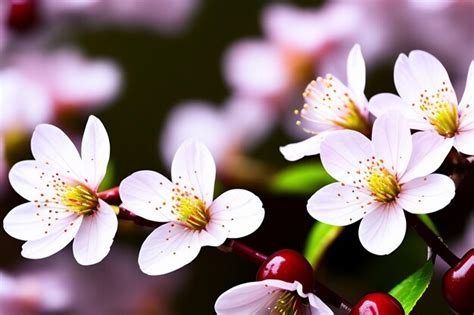 Foto De Flores De Cerejeira Rosa Florescendo Na Rvore Fundo